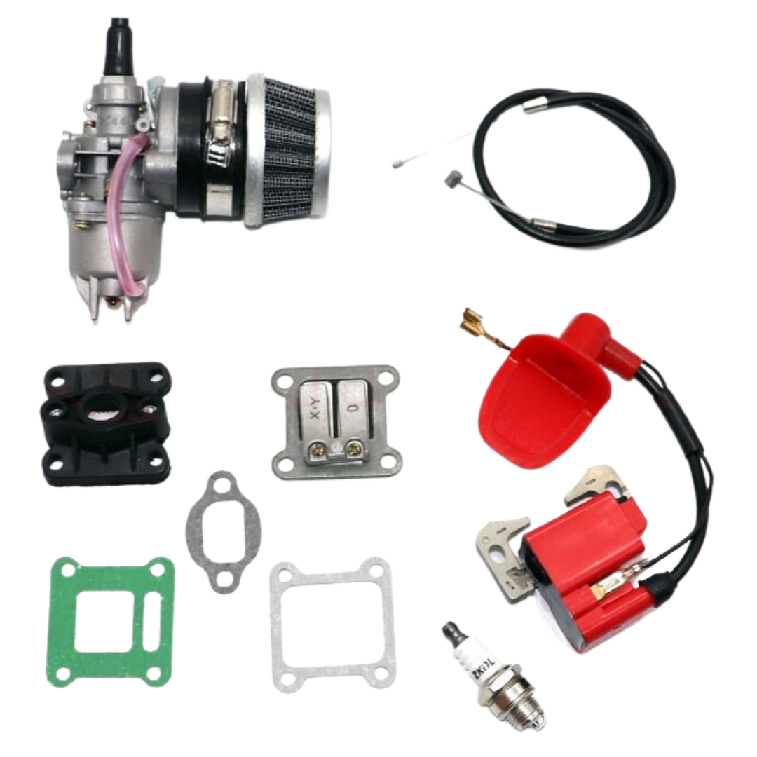 Kit de carburador de motocicleta con filtro de aire para motores go kart ATV 47 49 cc de 2 tiempos 