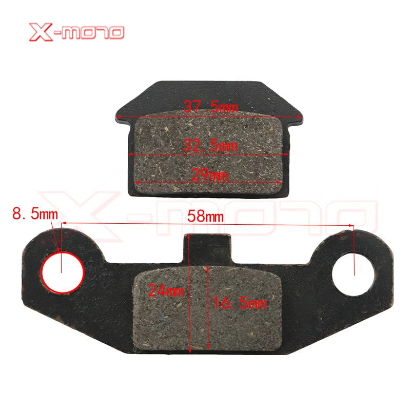 Plaquettes de frein avant-arrière pour moto 50-250cc ATV Quad Go Kart Dirt Pit Bike scooter