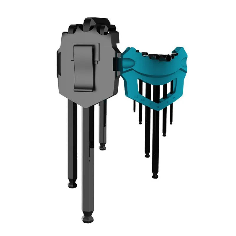 Makita B-65894 Juego de llaves hexagonales Allen de 9 piezas de 1,5 a 10 mm