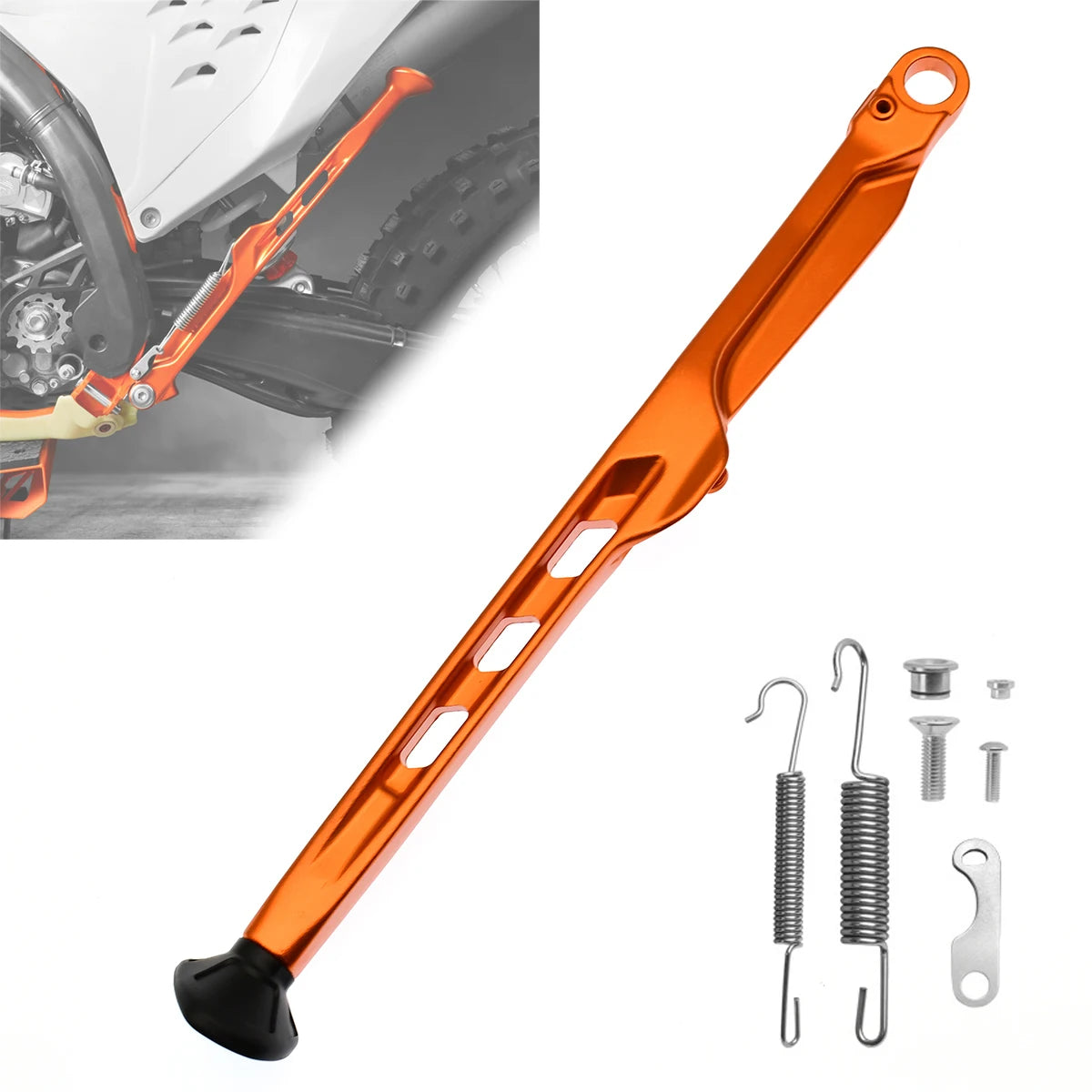 Béquille de moto Motocross, pied latéral avec ressort pour KTM 125-500 2023-24