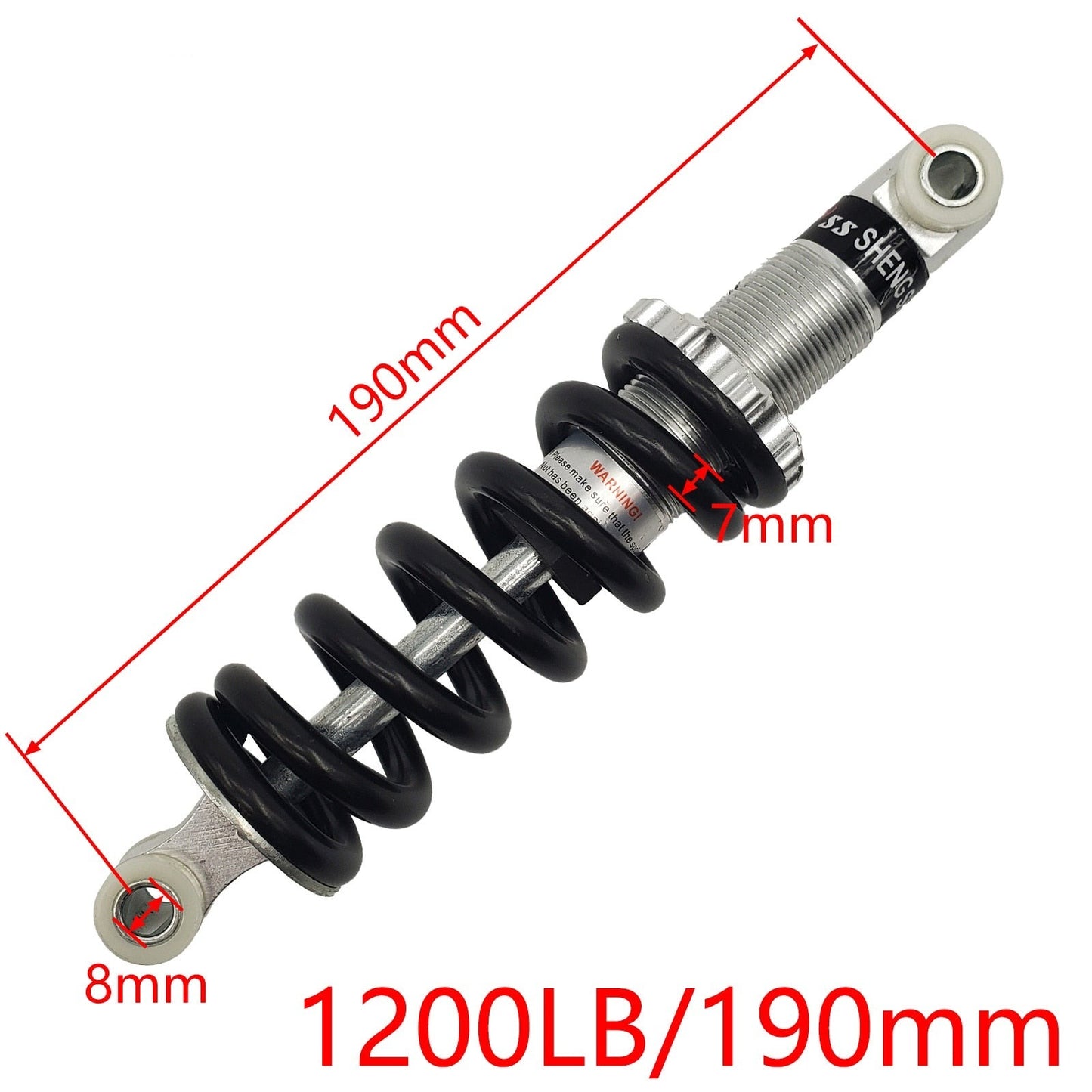 Motorcycle Shock Absorber for E-Scooter Pocket Bike 100-210mm, 650-1200lb