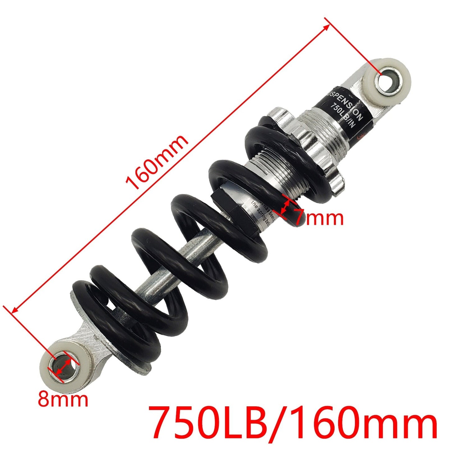 Motorcycle Shock Absorber for E-Scooter Pocket Bike 100-210mm, 650-1200lb