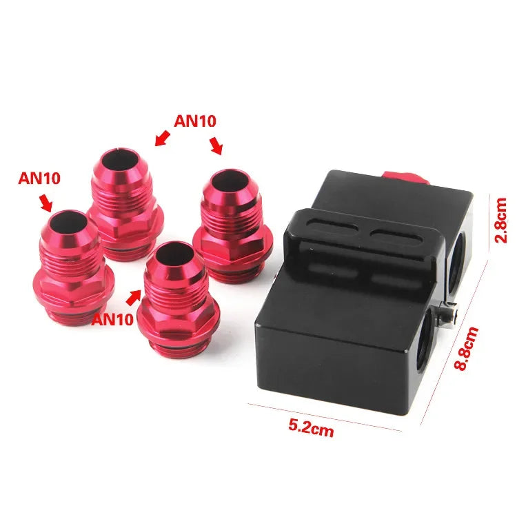 Car Auto Oil Filter Sandwich Adapter with Oil Thermostat In Line Thermostat AN10 Oil Sandwich Adapter