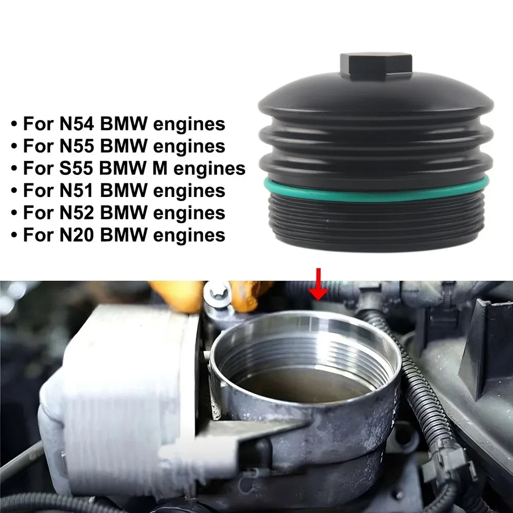 Car Auto BILLET OIL FILTER HOUSING FOR BMW 2.0L 3.0L