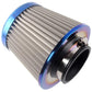 Car Auto Universal Cone Cold Air Filter Stainless Steel Air Intake System High Flow 60-75MM AF07