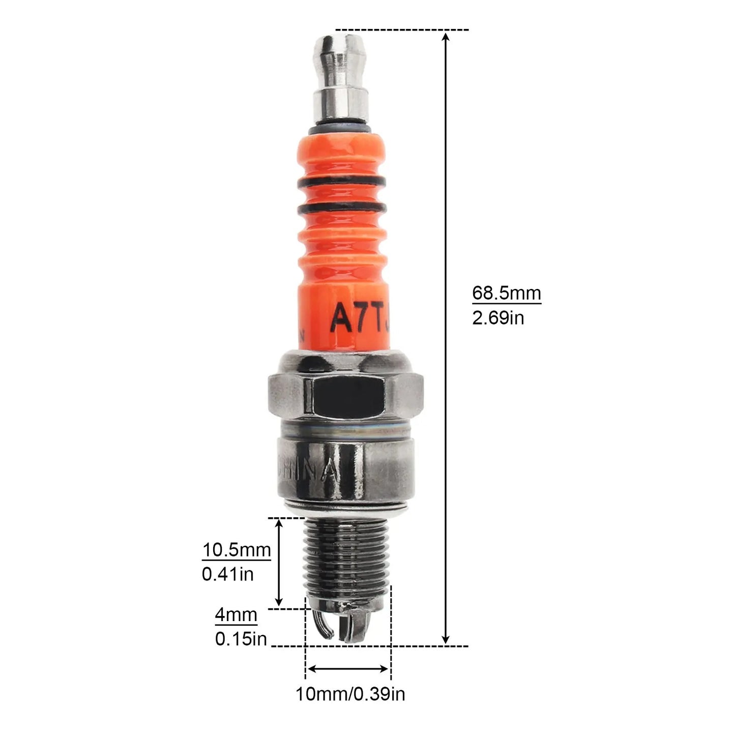 Bujía A7TJC para motores Moto GY6125 49-110 cc