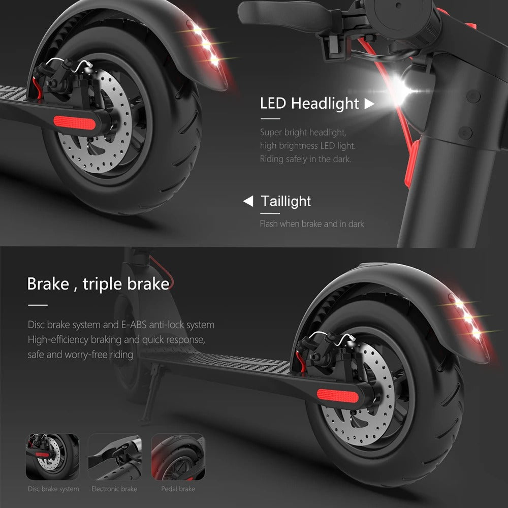 HX X7 Adult Electric Scooter Foldable 350W 5.0AH 36V Electric Kick Scooter 10.0 inch Wheel Off-road E Scooter