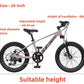 24-Inch 7-Speed Children Road Bike MTB with Magnesium Alloy Frame and Dual Disc Brakes