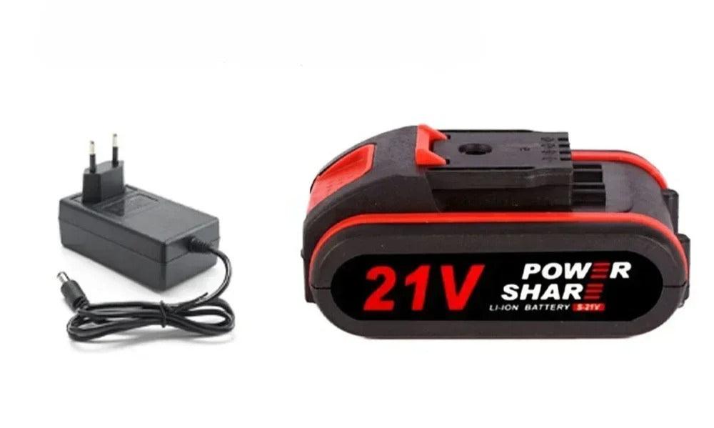 88VF-21V Battery EU Plug 1500mAh for Chainsaws String Trimmers w Charger