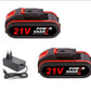 88VF-21V Battery EU Plug 1500mAh for Chainsaws String Trimmers w Charger