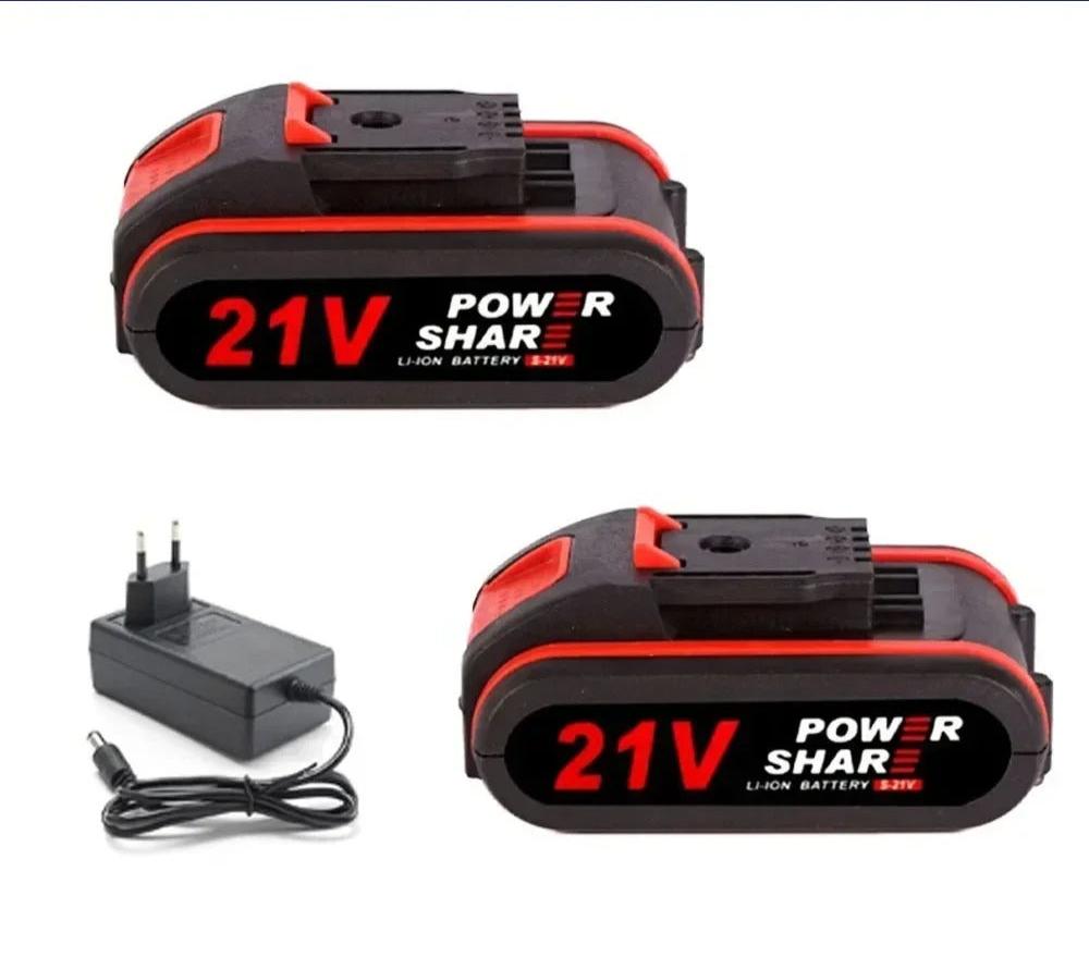 88VF-21V Battery EU Plug 1500mAh for Chainsaws String Trimmers w Charger