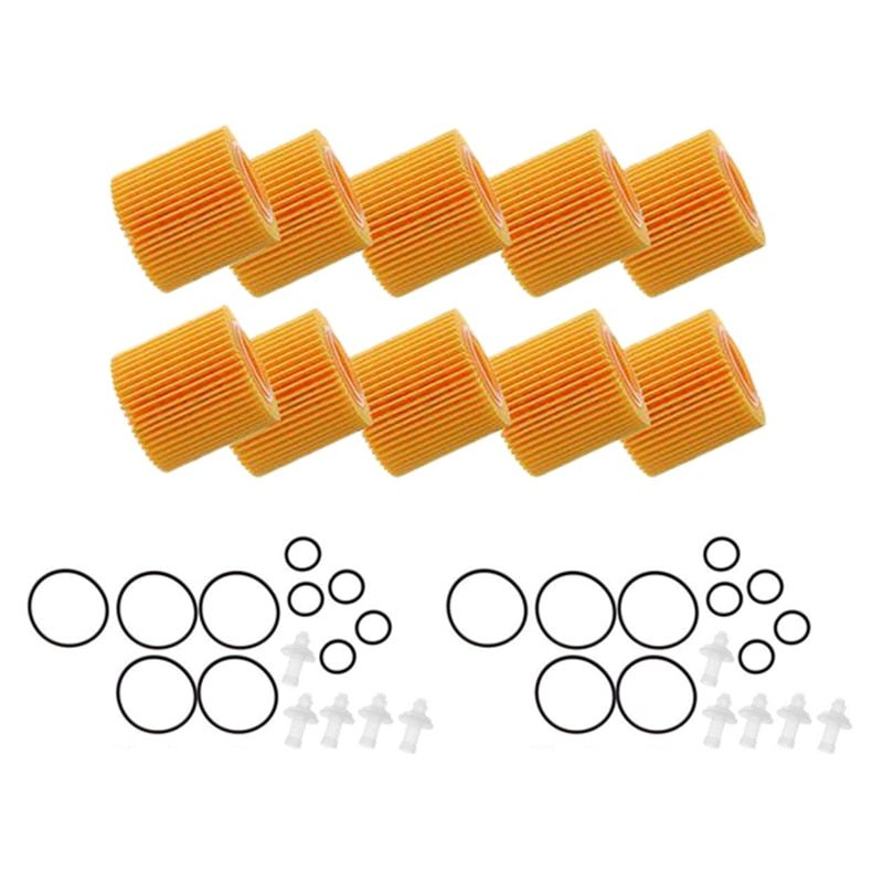 10Pcs Car Engine Oil Filters for Toyota C-HR 2018 2019 2.0L Pontiac Vibe 2009-2010 Corolla Prius 1.8L Filters 04152YZZA6 - FMF replacement parts