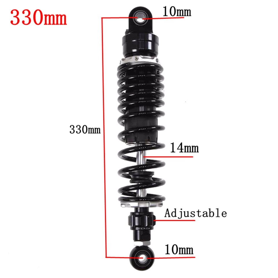 Amortisseur d'air arrière réglable pour moto, pour Honda, Yamaha, Kawasaki, Suzuki, 270-360mm