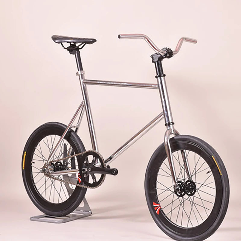 20 dans la vitesse simple de cadre de galvanoplastie d'argent en acier de vélo rétro avec des freins de V