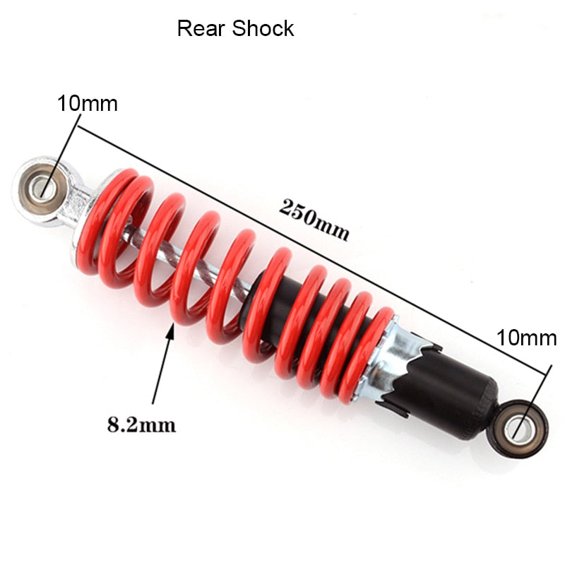 Motorcycle Shock Absorber Front-Rear 25-27cm -50-150cc for ATV Go Kart Pit Bike