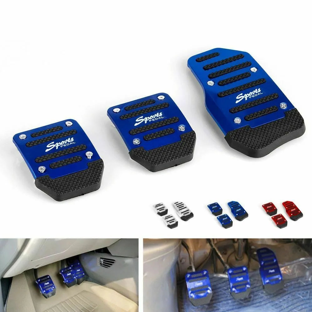 Car Auto Universal Sports Non-Slip Pedals Manual Series Kit Brake Pad Cover-3-pk