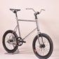 Bicicleta Retro de 20 pulgadas con marco de galvanoplastia plateada de acero de una sola velocidad con frenos en V