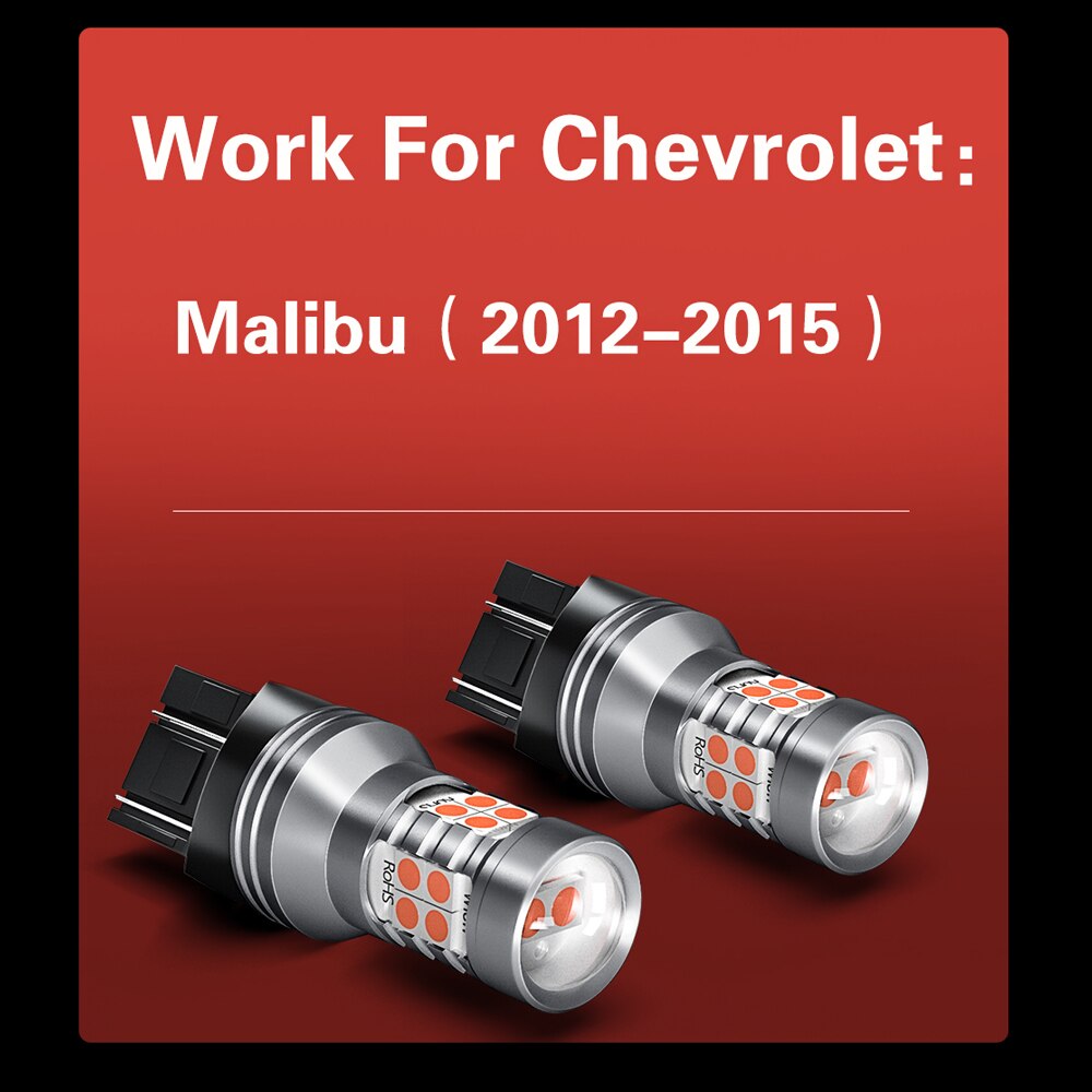 Car auto LED brake lights W21W 7440 7443 T20 canbus for Chevrolet Malibu-2pk