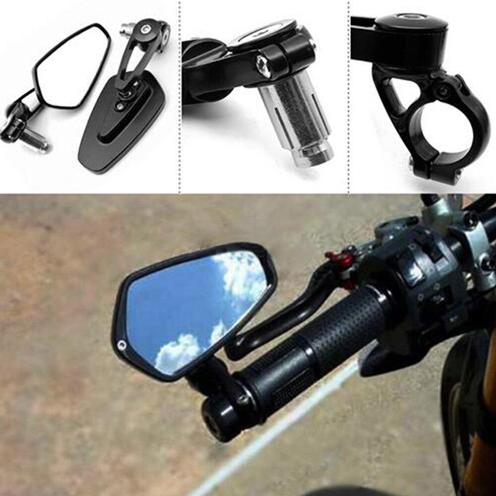 Motorcycle handlebar end rearview mirrors for Yamaha R6 R1 MT MAX WR KTM Duke