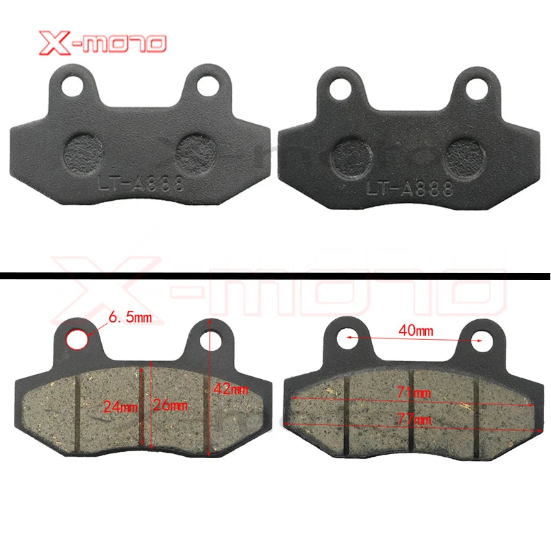 Motorcycle Front-Rear Brake Pads 50-250cc ATV Quad Go Kart Dirt Pit Bike scooter