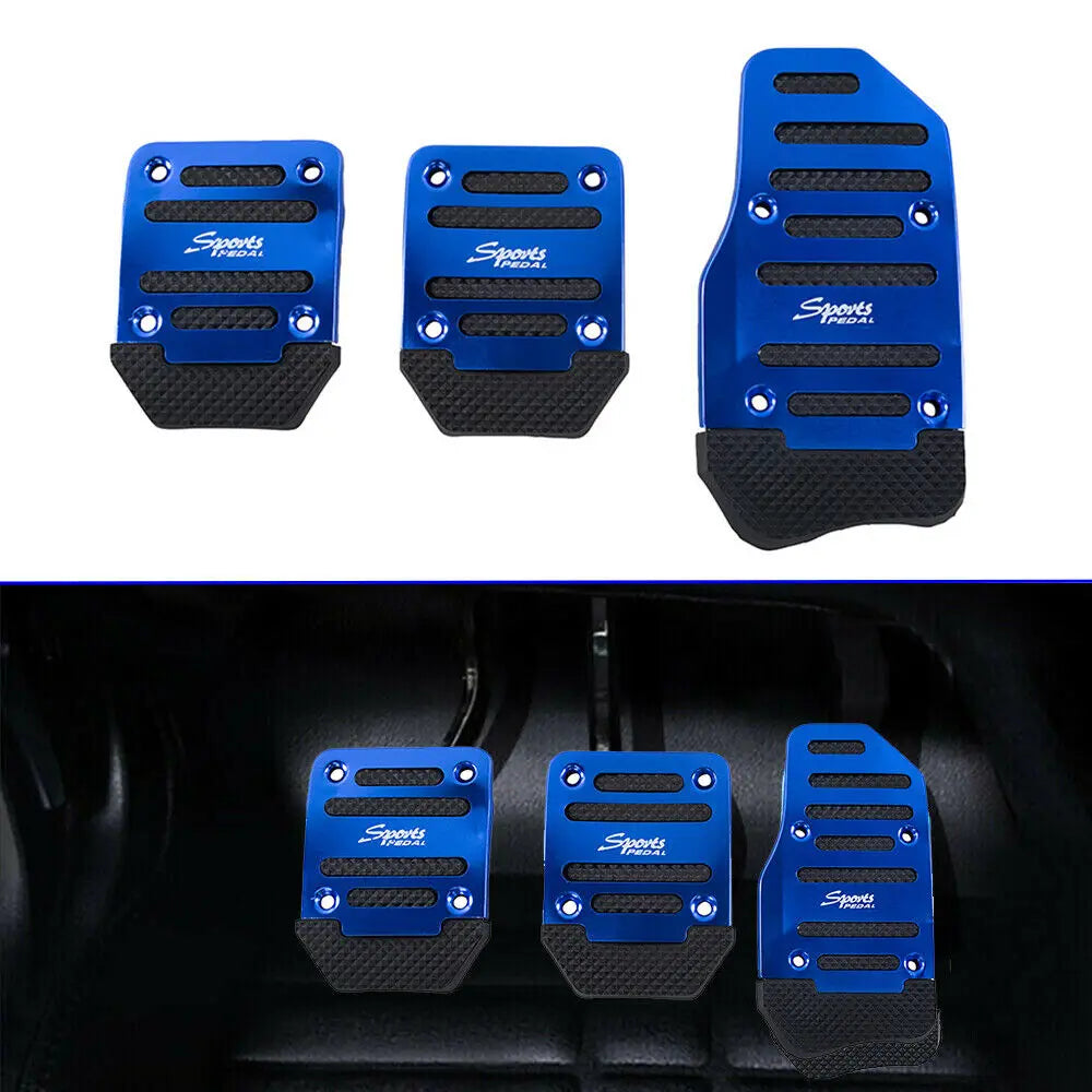 Car Auto Universal Sports Non-Slip Pedals Manual Series Kit Brake Pad Cover-3-pk