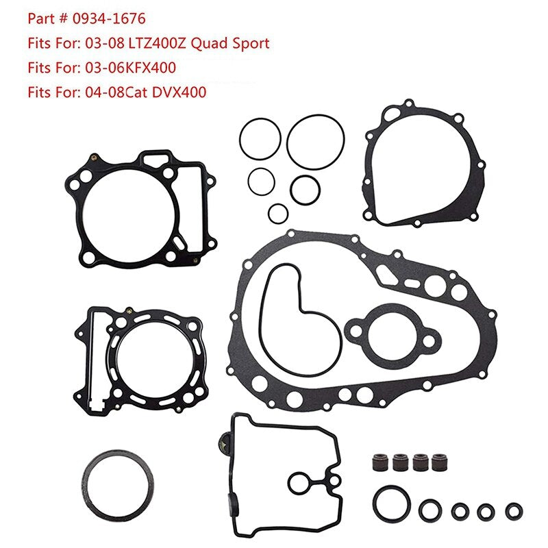 Junta de motor de motocicleta, Kit de sello de aceite, anillo de sellado de motor para ARCSU CAT DVX 400 KAWASAKI KFX 400 SUZUKI LTZ400 QUADSPORT 