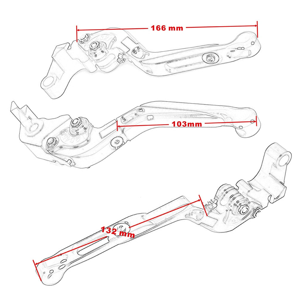 Leviers de frein et d'embrayage de moto, pour Ducati Scrambler 796 Monster 696 Monster