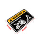 Motorcycle Sticker -Warning dont touch- for Kawasaki Yamaha Honda Suzuki Ducati
