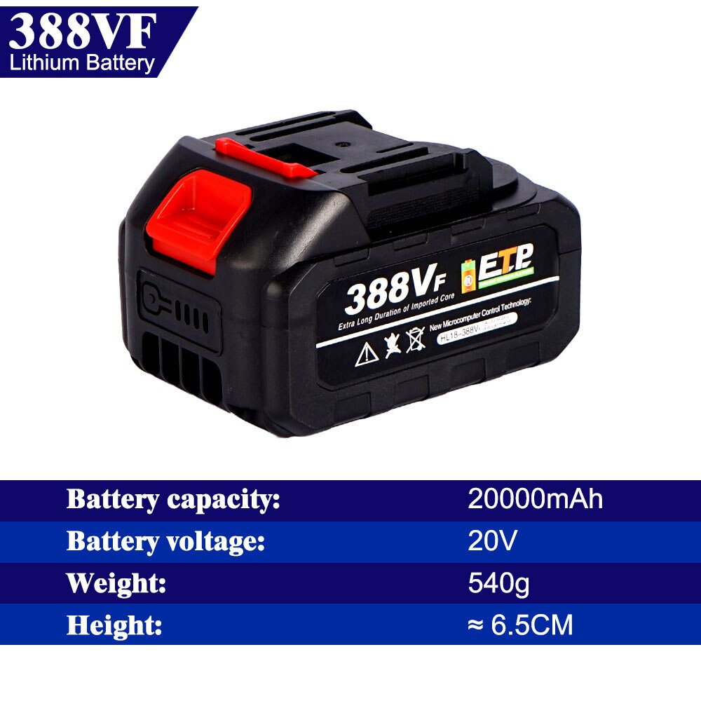 Tronçonneuse sans balais 6 pouces 3000 W avec batterie et chargeur compatible avec batterie Makita 18 V