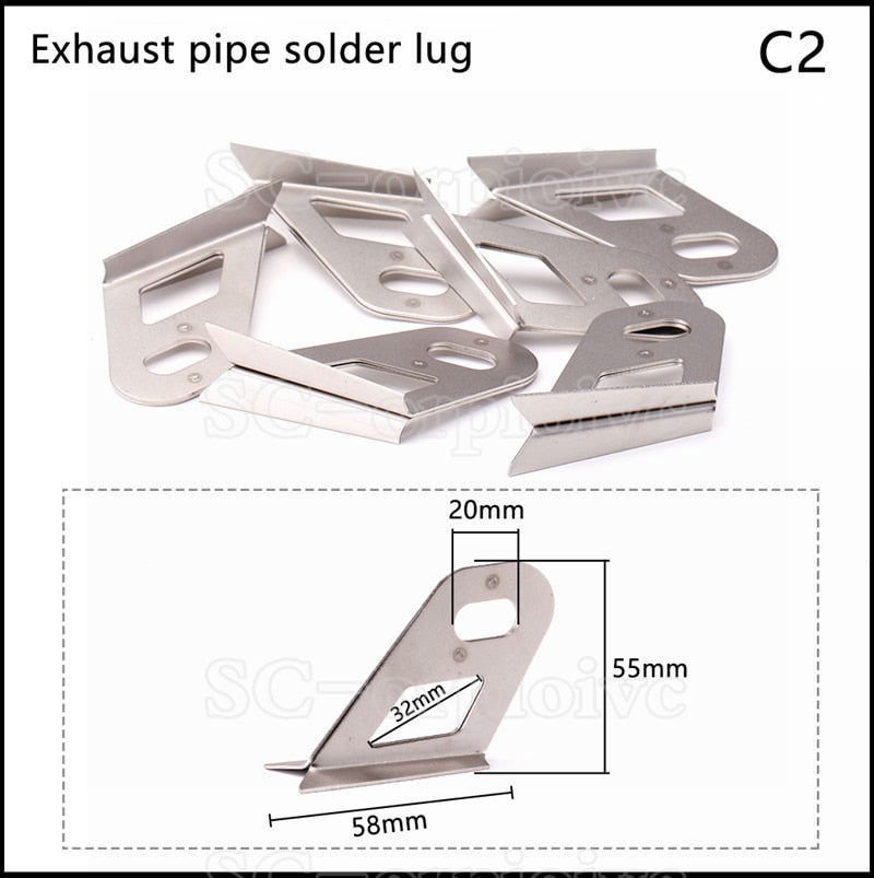 Adaptateur de tuyau d'échappement de moto, accessoires et outils d'installation 60-51mm 51-38mm