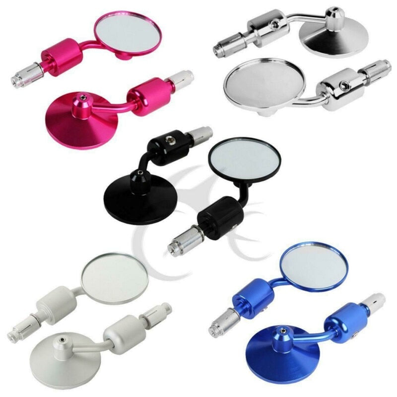 Motorcycle Rear View Mirrors For Kawasaki Yamaha Honda Suzuki 22mm Handlebars