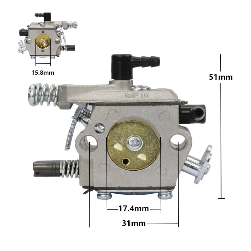 Carburateur de tronçonneuse pour tronçonneuses KOMATSU 4500 5200 5800 45cc 52cc 58cc 