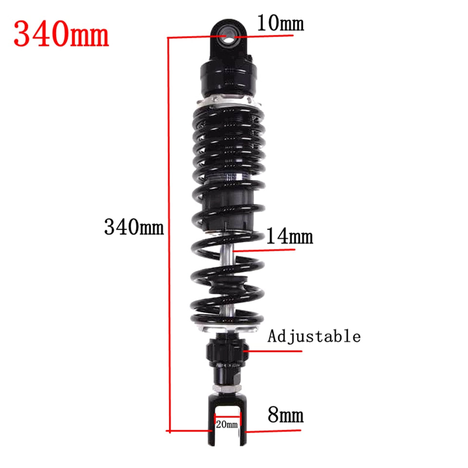 Amortisseur d'air arrière réglable pour moto, pour Honda, Yamaha, Kawasaki, Suzuki, 270-360mm