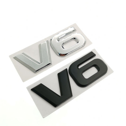 Etiqueta engomada del logotipo del coche 3D emblema Auto Badge Decal para V6 Mercedes BMW Audi Ford Fiesta Mustang Ranger Nissan Toyota Honda estilo 