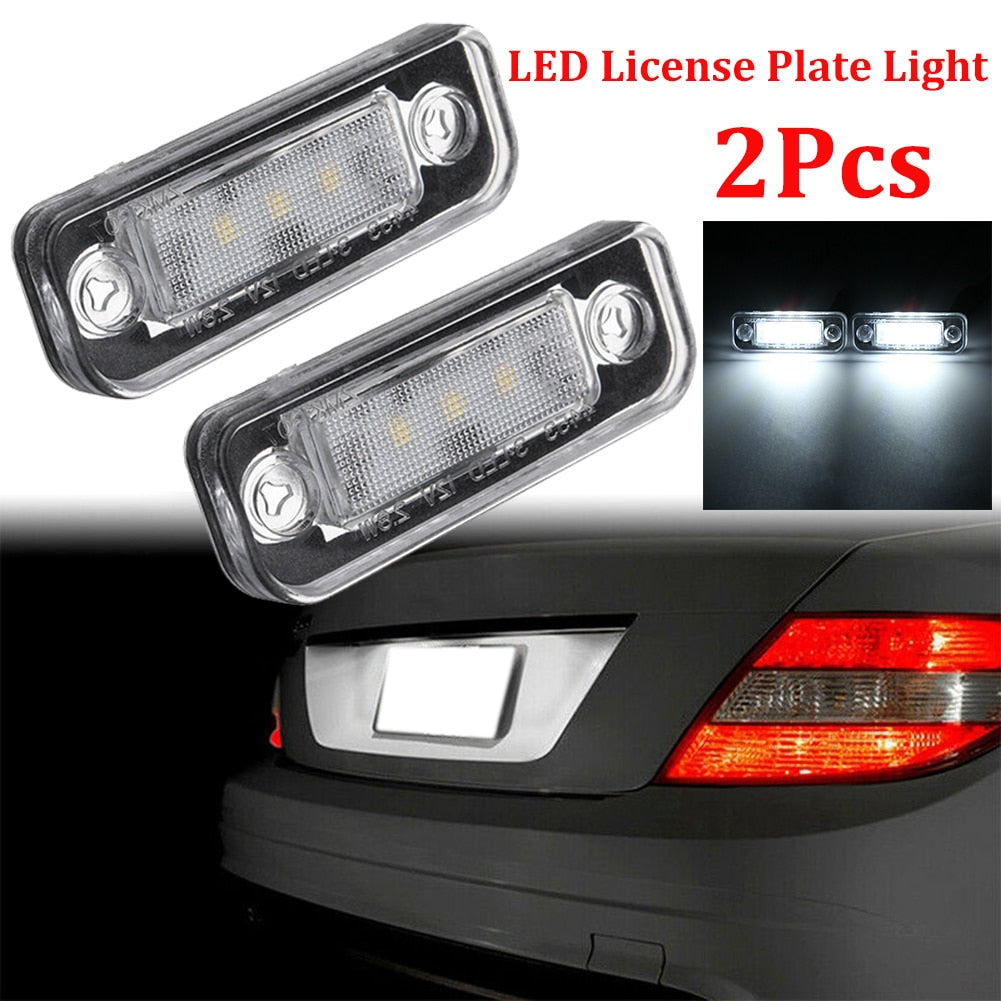 Car auto LED Lights license plate lamp for Mercedes Benz W203 W211 W219 R171-2pk