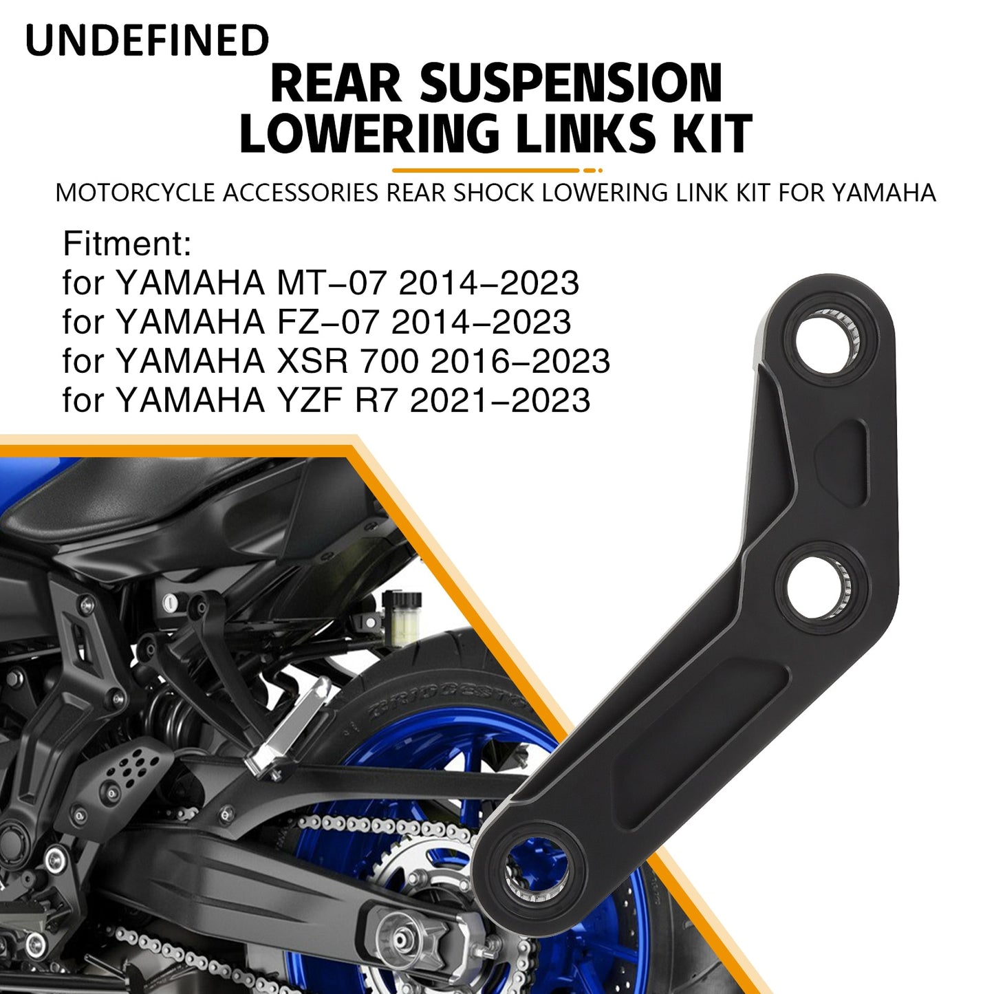 Motorcycle rear suspension lowering links kit for Yamaha YZF R7 MT FZ 07 XSR 700