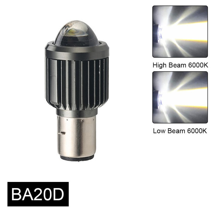 Motocicleta H4 BA20D 12V 12000LM LED luces faros Hi-Lo Beam