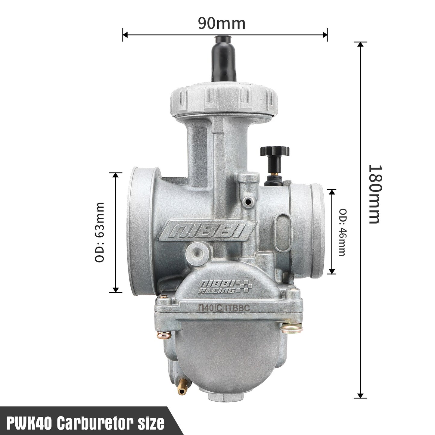 Motorcycle 2T 4T Carburetor PWK24-40mm w jets for Yamaha Suzuki Pit Dirt Bike