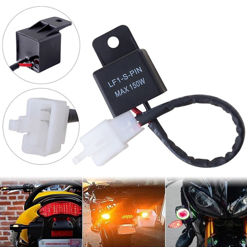 Motorcycle 12A 2Pin LED flasher relay for Honda Kawasaki Suzuki Yamaha