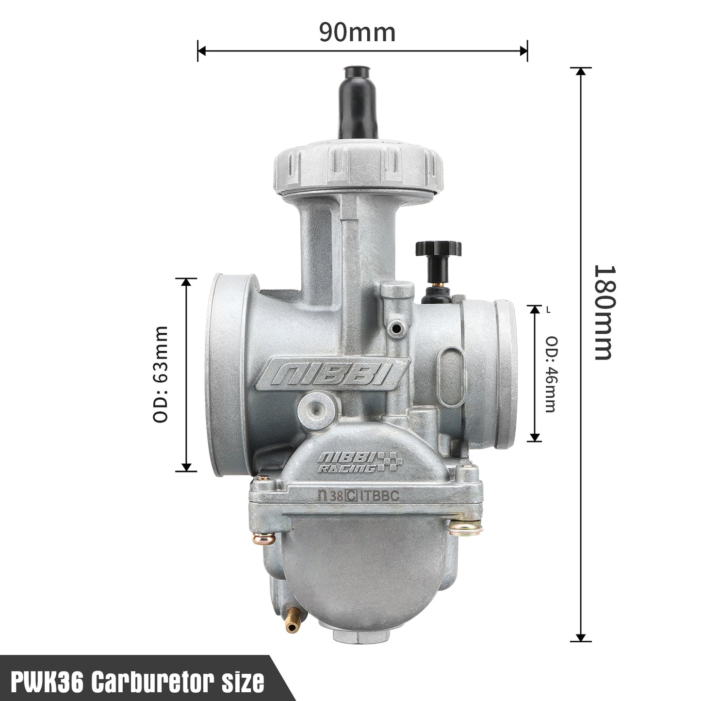 Carburador de motocicleta 2T 4T PWK24-40mm con chorros para Yamaha Suzuki Pit Dirt Bike