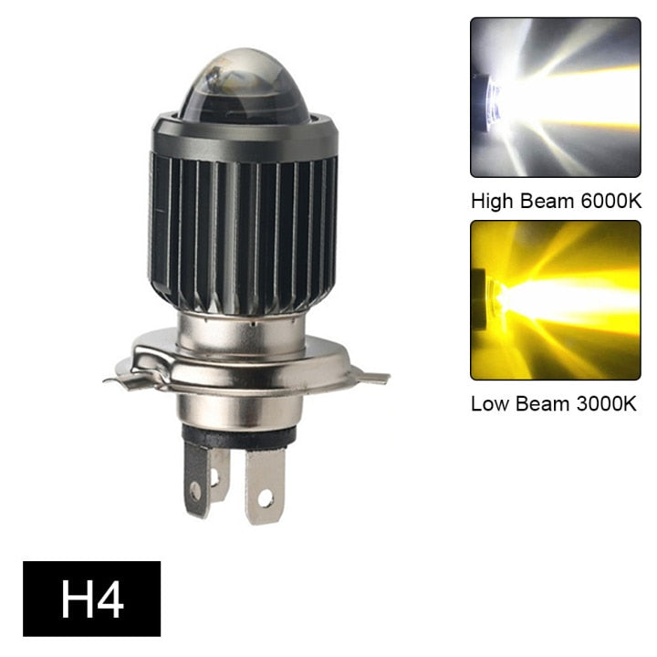 Moto H4 BA20D 12V 12000LM LED lumières phares faisceau Hi-Lo