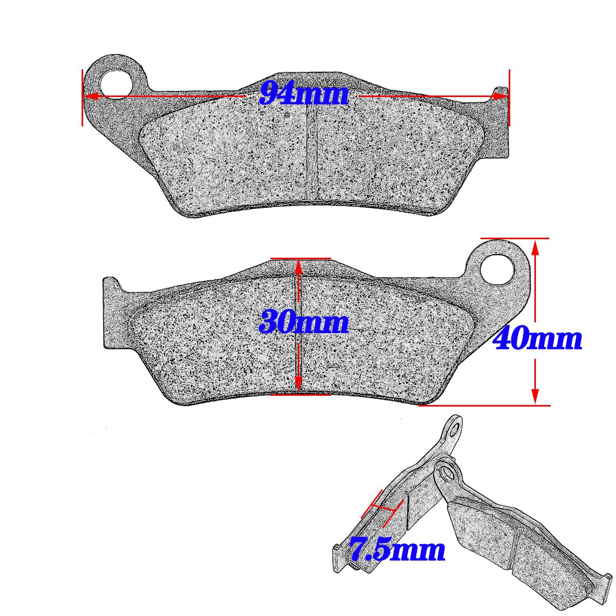 Plaquettes de frein avant et arrière de moto pour Husqvarna CR TE TC FC FE FX WR TXC