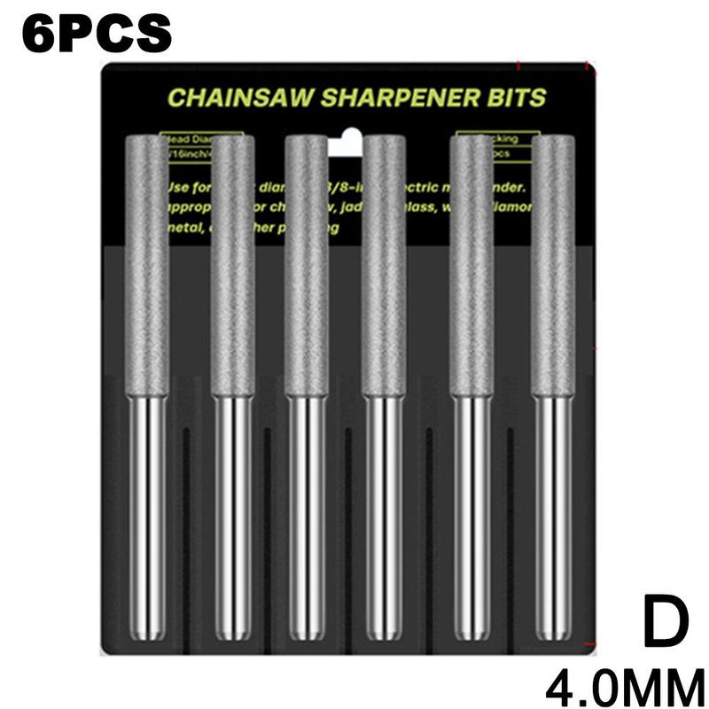 Afilador de motosierra rebaba cilíndrica recubierta de diamante 4-5,5 mm-paquete de 6