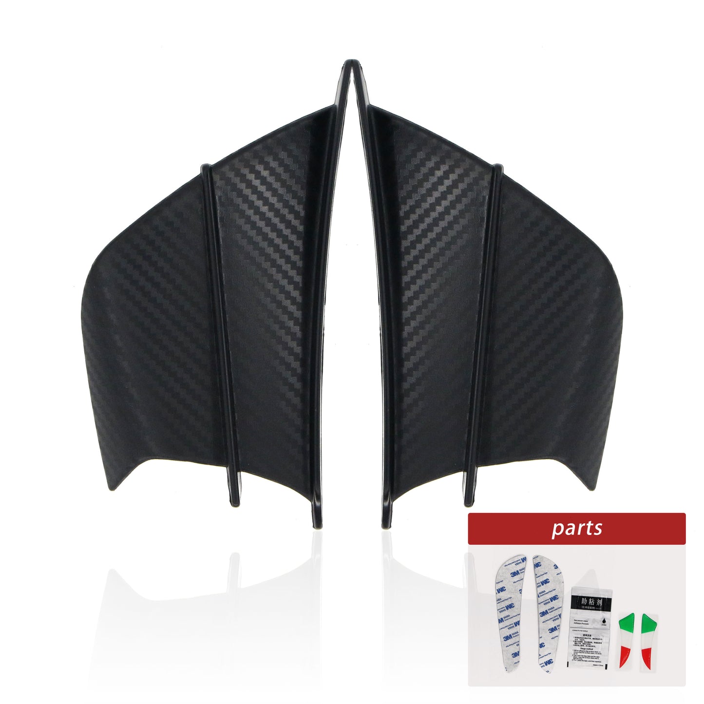 Motorcycle black aerodynamic winglet kit for Ducati Panigale 899 959 1199 1299