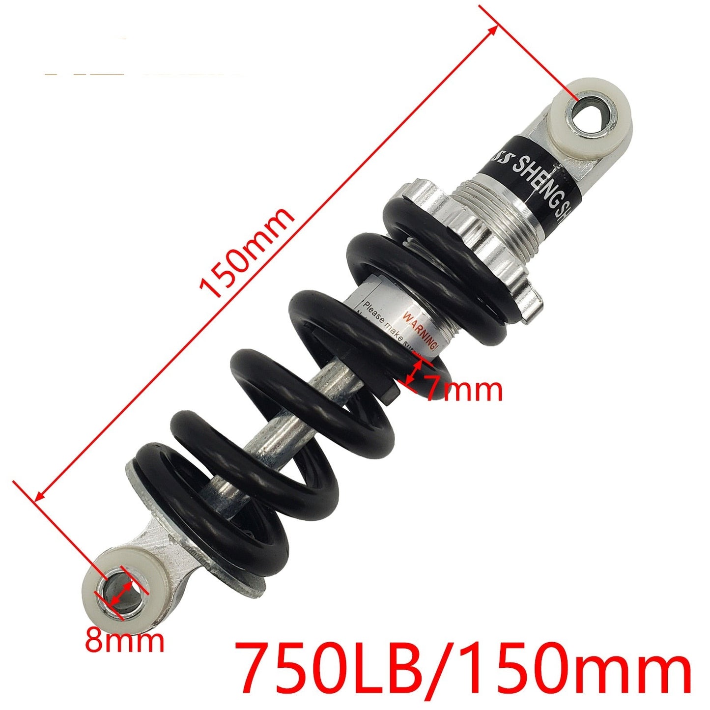 Motorcycle Shock Absorber for E-Scooter Pocket Bike 100-210mm, 650-1200lb