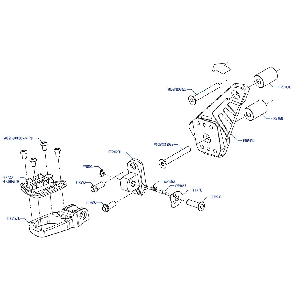 Motorcycle Folding Rear Footrest For HONDA X-ADV 750 2021-2022