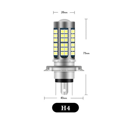 Luz LED H4 BA20D P15D 12V 6000K para moto ciclomotor Scooter ATV faros