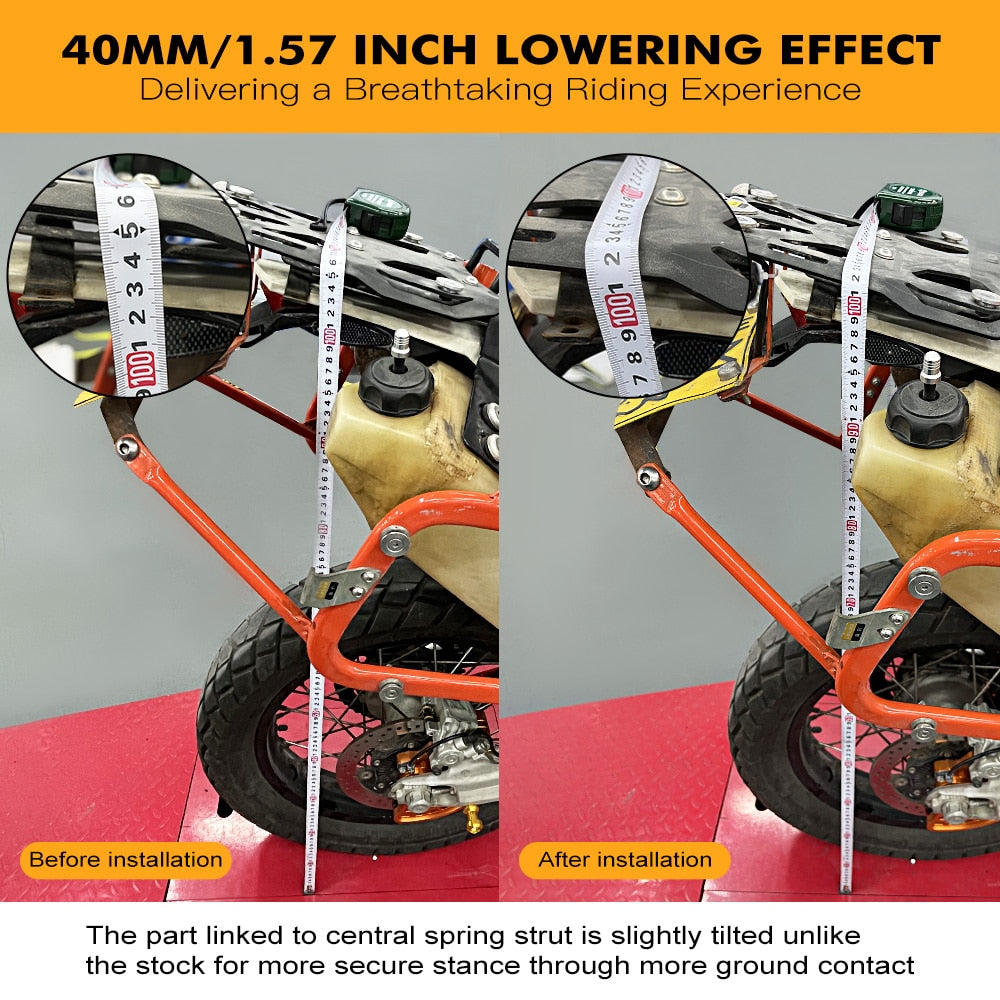 Descenso trasero moto 40 mm-1.57'' para KTM 690 Enduro-R Husqvarna 701 Supermo