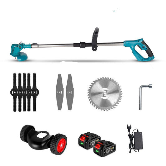 Grass Trimmer Handheld with 2 Lithium Batteries and 8 Accessories set