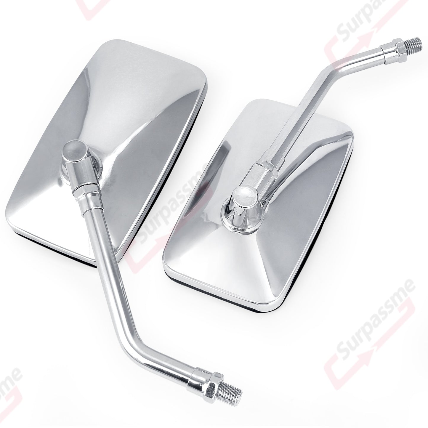 Motorcycle universal rearview mirrors chromed handles for ATVs E-bikes Scooters